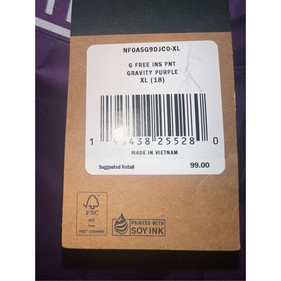 The North Face Girls Freedom Insulated Freedom Snow Pants Gravity Purple XL extr - Picture 5 of 7